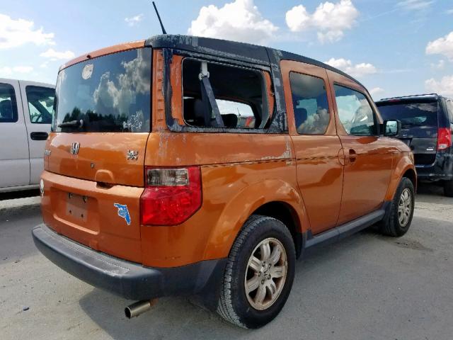 5J6YH18716L012596 - 2006 HONDA ELEMENT EX ORANGE photo 4