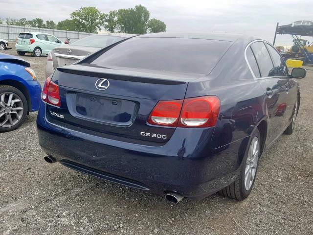 JTHCH96SX60016524 - 2006 LEXUS GS 300 BLUE photo 4