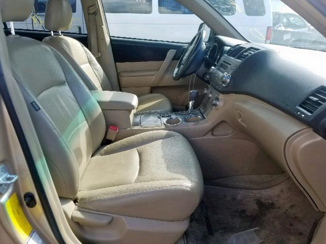 JTEES41A782049321 - 2008 TOYOTA HIGHLANDER GOLD photo 5