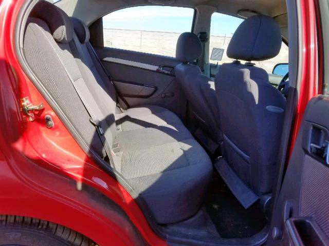 KL1TD56657B119923 - 2007 CHEVROLET AVEO BASE Qırmızı foto 6