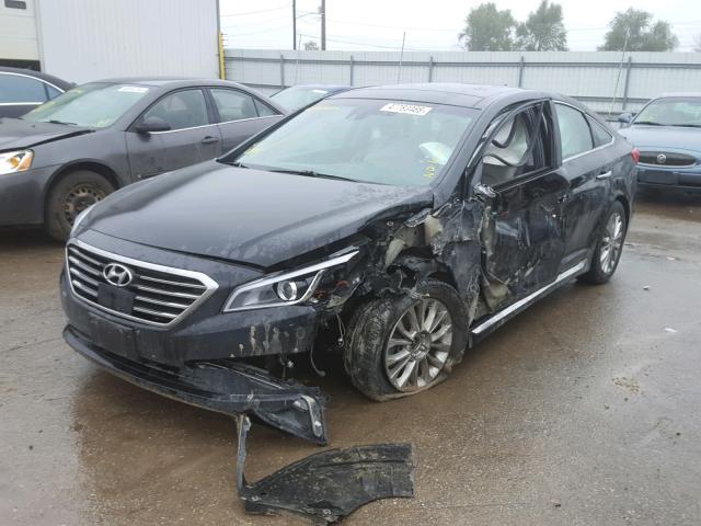 5NPE34AF9FH036191 - 2015 HYUNDAI SONATA SPO BLACK photo 2