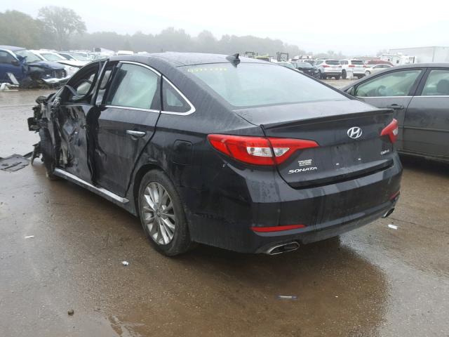 5NPE34AF9FH036191 - 2015 HYUNDAI SONATA SPO BLACK photo 3