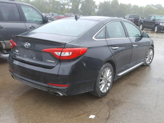 5NPE34AF9FH036191 - 2015 HYUNDAI SONATA SPO BLACK photo 4