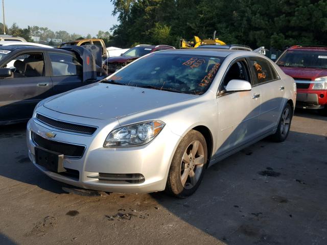 1G1ZC5EU6CF379653 - 2012 CHEVROLET MALIBU 1LT SILVER photo 2