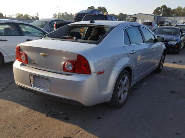 1G1ZC5EU6CF379653 - 2012 CHEVROLET MALIBU 1LT SILVER photo 4