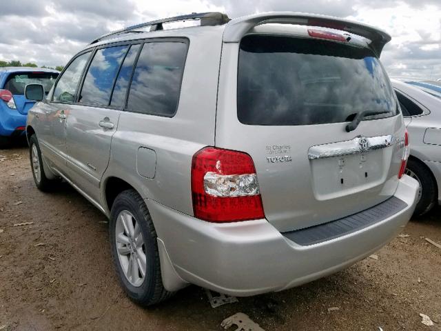 JTEDW21A770022201 - 2007 TOYOTA HIGHLANDER SILVER photo 3