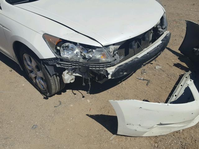 5KBCP3F80AB003511 - 2010 HONDA ACCORD EXL WHITE photo 9