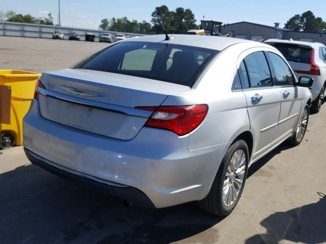 1C3CCBCB8CN162693 - 2012 CHRYSLER 200 LIMITE SILVER photo 4