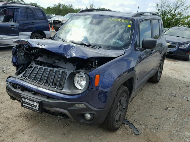 ZACCJBAB5JPH58580 - 2018 JEEP RENEGADE S BLUE photo 2