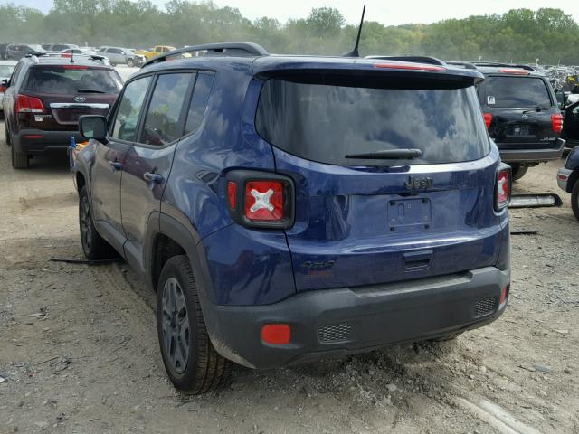 ZACCJBAB5JPH58580 - 2018 JEEP RENEGADE S BLUE photo 3