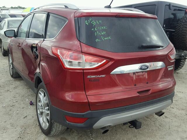 1FMCU0J90EUC44449 - 2014 FORD ESCAPE TIT BURGUNDY photo 3