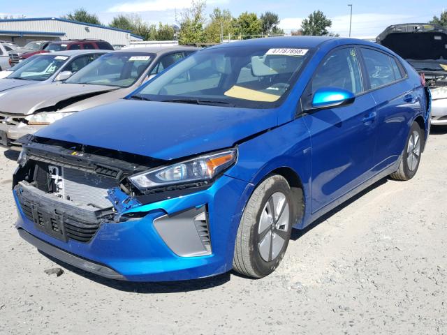 KMHC65LC6JU090260 - 2018 HYUNDAI IONIQ BLUE BLUE photo 2