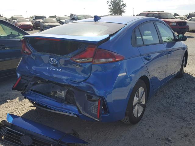 KMHC65LC6JU090260 - 2018 HYUNDAI IONIQ BLUE BLUE photo 4