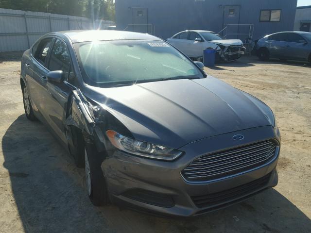 3FA6P0G73ER335078 - 2014 FORD FUSION S GRAY photo 1