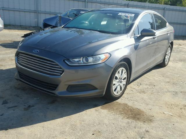 3FA6P0G73ER335078 - 2014 FORD FUSION S GRAY photo 2