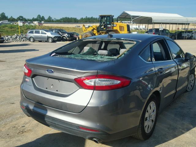 3FA6P0G73ER335078 - 2014 FORD FUSION S GRAY photo 4