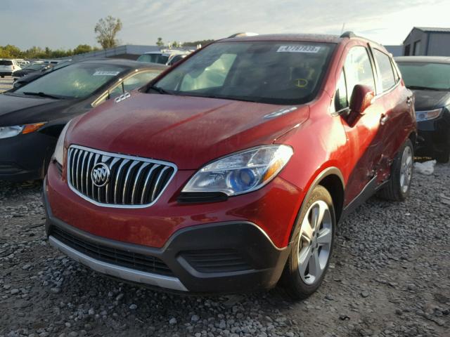 KL4CJASB7FB267416 - 2015 BUICK ENCORE RED photo 2