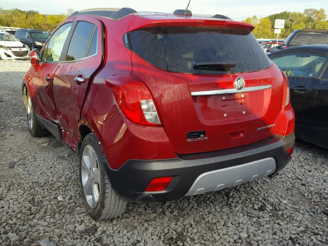 KL4CJASB7FB267416 - 2015 BUICK ENCORE RED photo 3