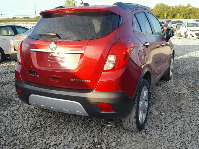 KL4CJASB7FB267416 - 2015 BUICK ENCORE RED photo 4