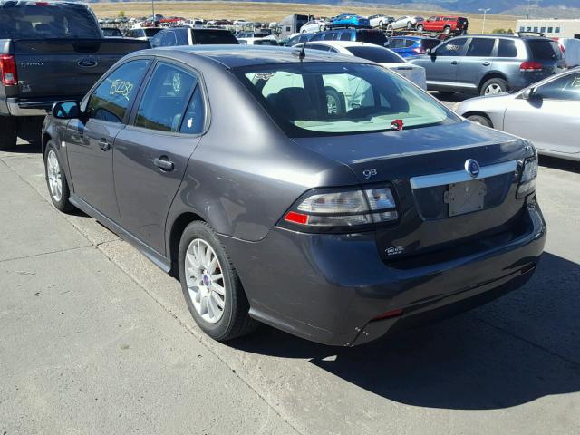 YS3FB49Y291018343 - 2009 SAAB 9-3 2.0T GRAY photo 3