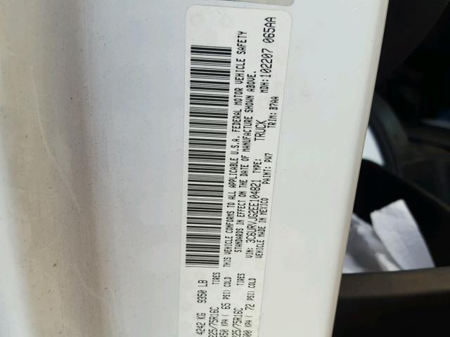 3C6URVJG2EE104821 - 2014 RAM PROMASTER 白色 照片 10