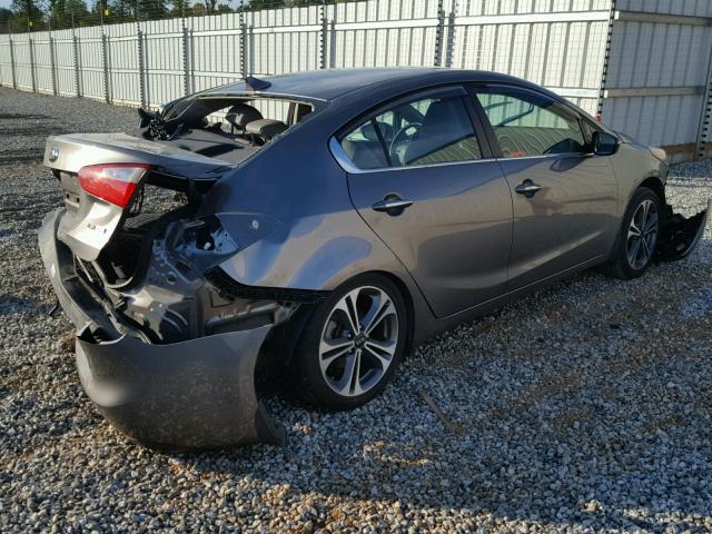 KNAFZ4A80F5349275 - 2015 KIA FORTE EX CHARCOAL photo 4