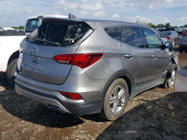 5XYZT3LBXHG433795 - 2017 HYUNDAI SANTA FE S GRAY photo 4