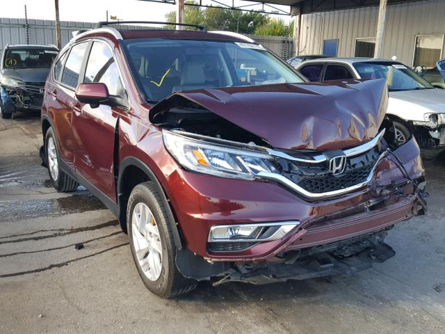 2HKRM3H79FH515895 - 2015 HONDA CR-V EXL BURGUNDY photo 1