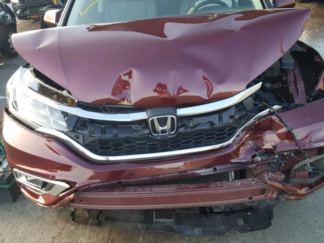 2HKRM3H79FH515895 - 2015 HONDA CR-V EXL BURGUNDY photo 7