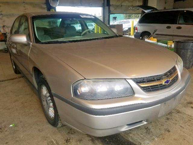 2G1WF52E219284701 - 2001 CHEVROLET IMPALA TAN photo 1