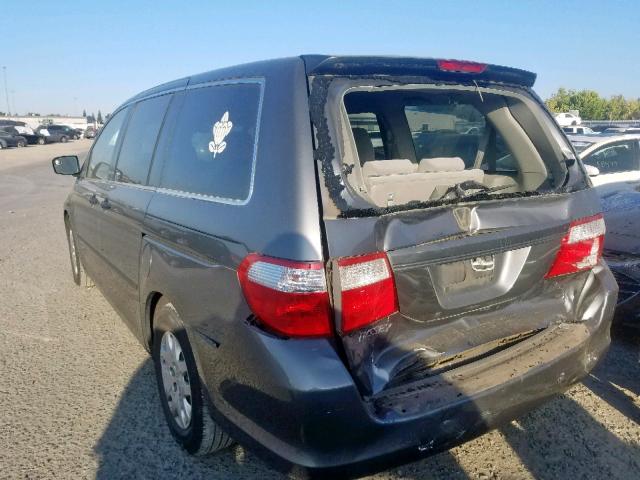 5FNRL38247B025503 - 2007 HONDA ODYSSEY LX CHARCOAL photo 3