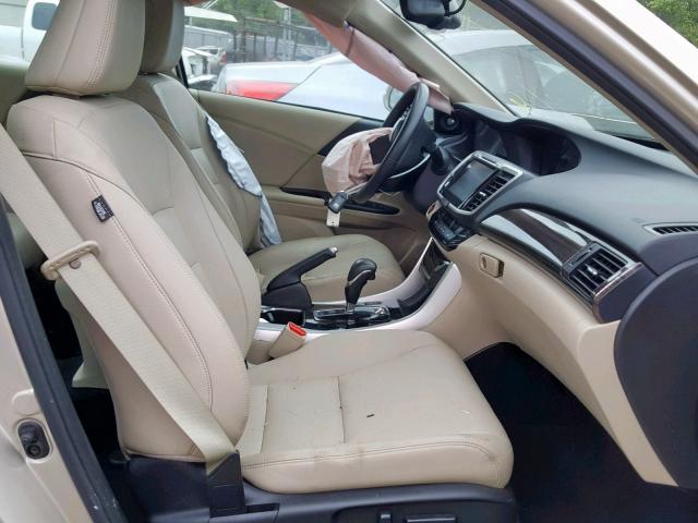 1HGCR2F86GA001879 - 2016 HONDA ACCORD EXL GOLD photo 5