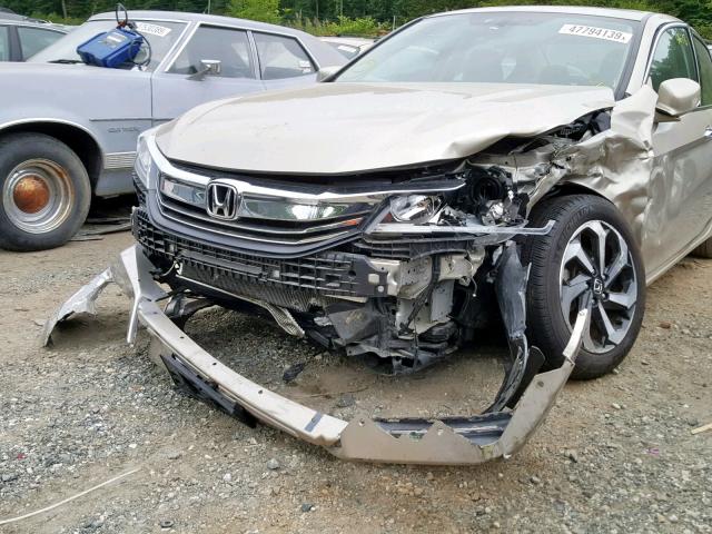 1HGCR2F86GA001879 - 2016 HONDA ACCORD EXL GOLD photo 9