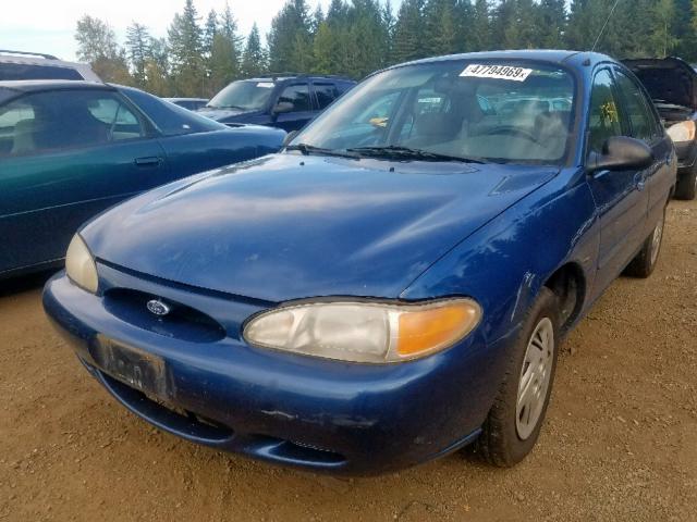 1FAFP10P7XW265813 - 1999 FORD ESCORT LX BLUE photo 2