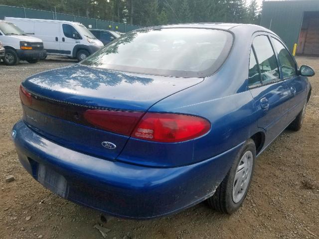 1FAFP10P7XW265813 - 1999 FORD ESCORT LX BLUE photo 4