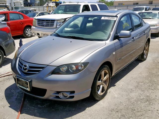 JM1BK123651242941 - 2005 MAZDA 3 S GRAY photo 2