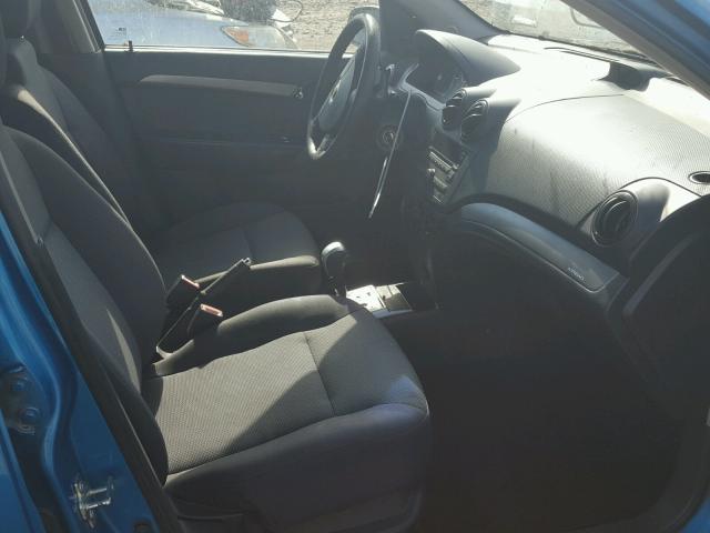 KL1TD56E59B656981 - 2009 CHEVROLET AVEO LS GREEN photo 5