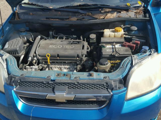 KL1TD56E59B656981 - 2009 CHEVROLET AVEO LS GREEN photo 7