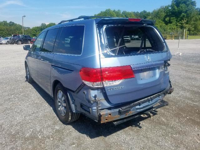 5FNRL3H6XAB039481 - 2010 HONDA ODYSSEY EX BLUE photo 3