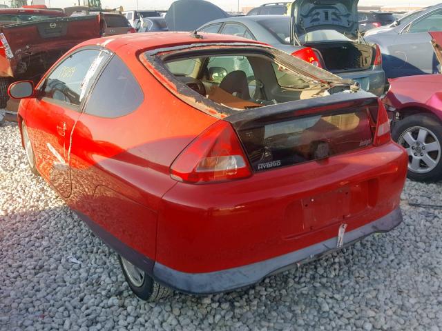 JHMZE14744T000379 - 2004 HONDA INSIGHT RED photo 3