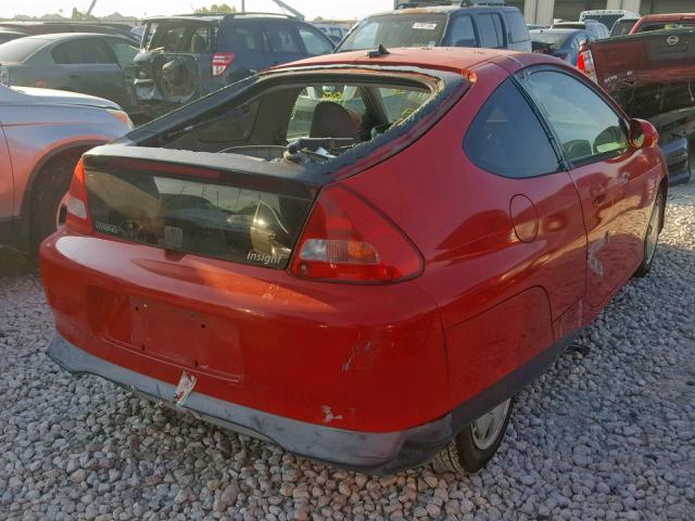 JHMZE14744T000379 - 2004 HONDA INSIGHT RED photo 4