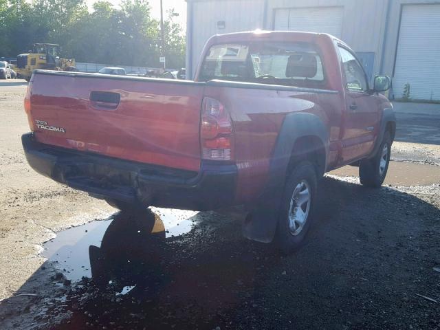 5TEPX42NX8Z475631 - 2008 TOYOTA TACOMA RED photo 4