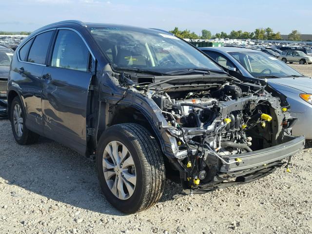 2HKRM4H74DH620427 - 2013 HONDA CR-V EXL GRAY photo 1