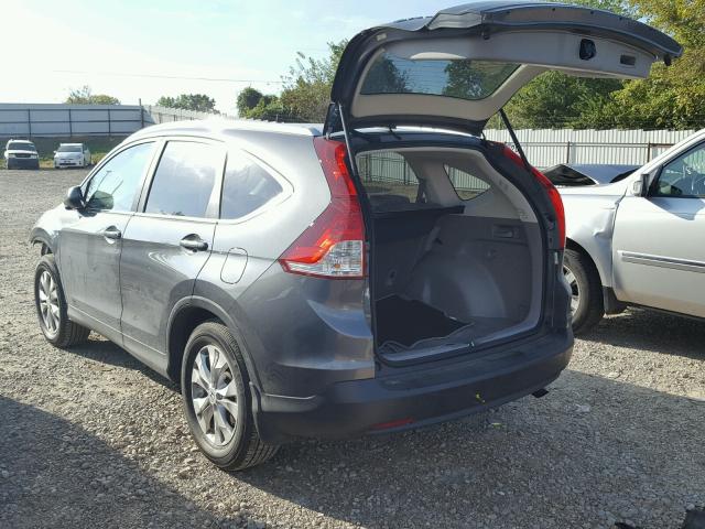 2HKRM4H74DH620427 - 2013 HONDA CR-V EXL GRAY photo 3