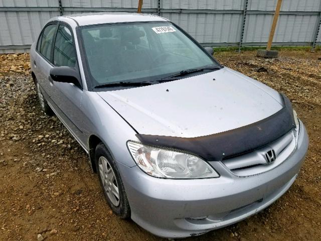 2HGES16315H044651 - 2005 HONDA CIVIC DX V SILVER photo 1