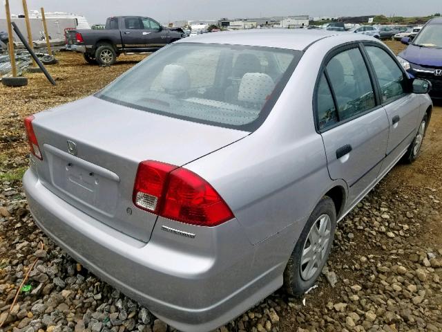 2HGES16315H044651 - 2005 HONDA CIVIC DX V SILVER photo 4