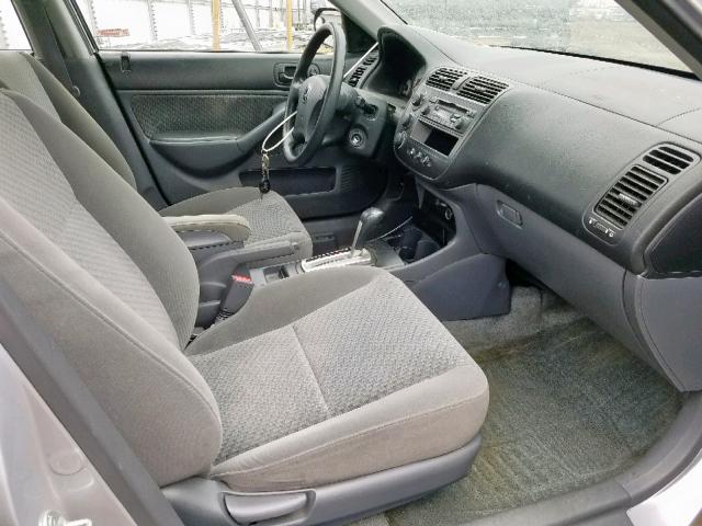 2HGES16315H044651 - 2005 HONDA CIVIC DX V SILVER photo 5