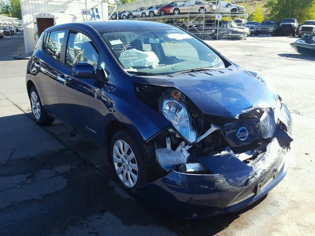 1N4AZ0CP9GC306101 - 2016 NISSAN LEAF S BLUE photo 1