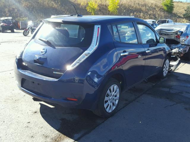 1N4AZ0CP9GC306101 - 2016 NISSAN LEAF S BLUE photo 4