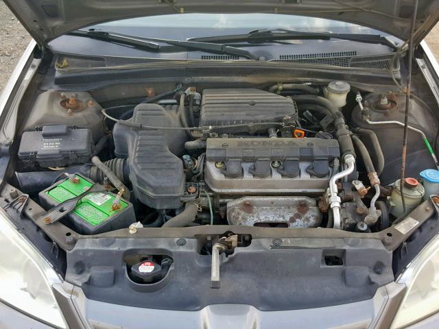 2HGES16375H584456 - 2005 HONDA CIVIC DX V GRAY photo 7